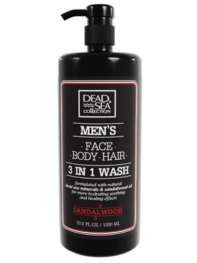 Dead Sea Collection Men's Face Body Hair 3 In 1 Wash